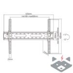 37" - 70" ECO Стойка за телевизор Brateck за монтаж на стена - накланяща - LM ECO TIL 37 70 - Image 2