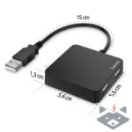 USB хъб HAMA-200121, 4 портов, USB 2.0, 480 Mbit/s,/черен/ - Image 6