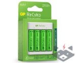 GP ReCyko 4-слот E411 USB зарядно устройство +4 батерии 2100mAh AA - Image 2