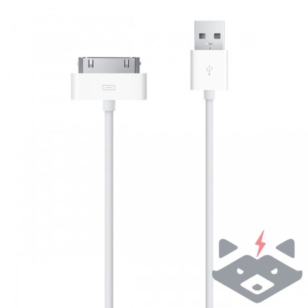 iPod/iPhone 2G/3G/3GS/4/4S/ IPAD ( до iOS7 ) USB кабел /бял/ - /1 метър/
