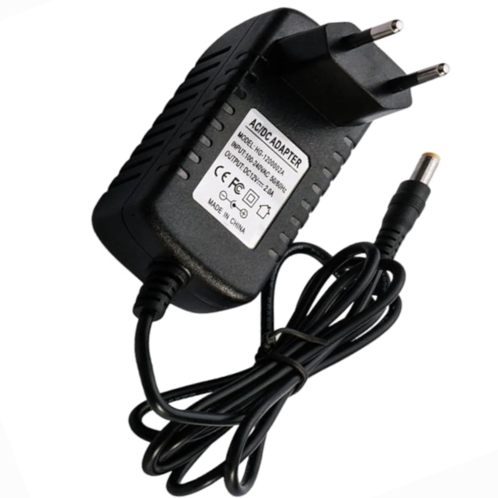 2-amper-adapter-1 12V – 2A Букса 5,5×2,1 мм | 5,5х2,5 мм – покрива и двата стандарта - зарядно у-ство 220V - Image 1