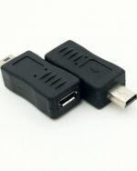 Адаптер Mini Usb мъжки към Micro usb женски /черно/
