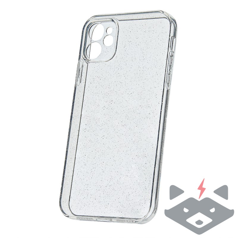 318828_oryg Калъф iPhone 11 Crystal Case /прозрачен силиконов кейс с вградени брокатени частици/ - Image 1