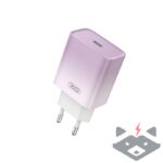 Мрежово зарядно XO CE18 1Type-C PD/QC 30W /лилаво-бяло/ - Image 2