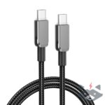 27W-Кабел Type-C – Type-C, XO, 1m, плетен NB-Q250A