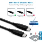 Philips - USB-C към USB-C кабел с оплетка 3.0 конектор 2 м /DLC5206C/00/черен/ - Image 4