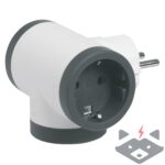 LEGRAND 694520 Адаптер 3х ШУКО Т-ОБРАЗЕН - /БЯЛ-СИВ/ - Image 3