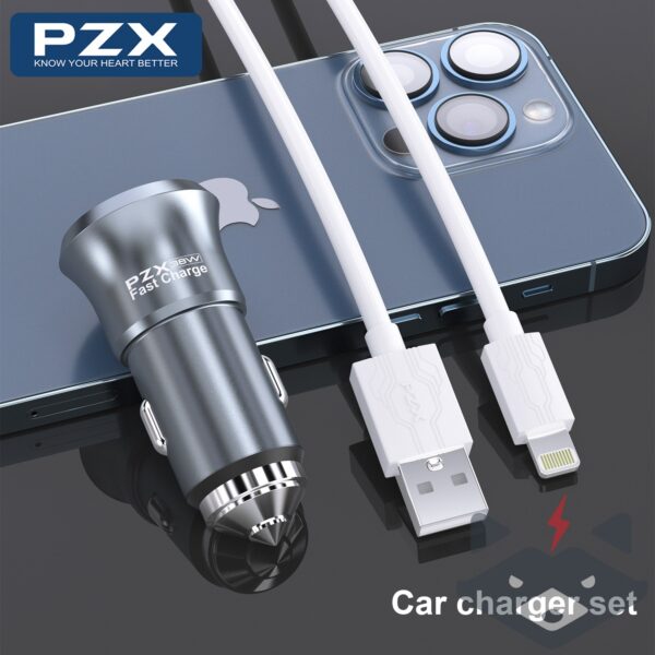 12V Зарядно USB C960/ Quick PD Charge + 38W с кабел Lightning /iPhone/