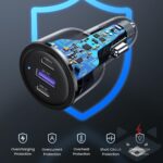 12-24V 69W Зарядно за кола UGREEN CD239, USB, 2xUSB-C, PD (черно) - Image 7