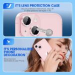 Apple iPhone 13 mini Metal Camera Lens Протектор за камера High Quality /розови с камъни/ - Image 3