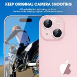 Apple iPhone 13 mini Metal Camera Lens Протектор за камера High Quality /розови с камъни/ - Image 4