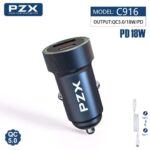 12V Зарядно USB C916/ Quick PD Charge+Qualcomm5.0 с кабел lightning в комплекта - Image 5