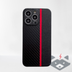 iPhone 13 Pro Силиконов кейс Carbon Fusion /Red Line/