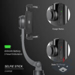 Стабилизатор L08 Gimbal Wireless Selfie Stick /бял/ - Image 6