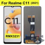 Realme C11 2021 LCD Оригинален дисплей / RMX3231/ без рамка / черен / Service pack