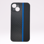 iPhone 14 Plus Силиконов кейс Carbon Fusion /Blue Line /