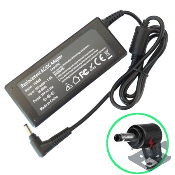 Зарядно за лаптоп Lenovo 220V-65W /20V 4.0mm X 1.7mm.