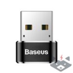 Преходник от USB към USB-C, 3A, BASEUS Mini (CAAOTG-01) /черен/