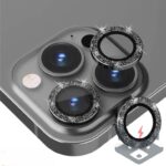 Apple iPhone 15Pro Max Metal Camera Lens Протектор за камера High Quality /черни с камъни/