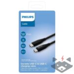 Philips - USB-C към USB-C кабел с оплетка 3.0 конектор 2 м /DLC5206C/00/черен/ - Image 5