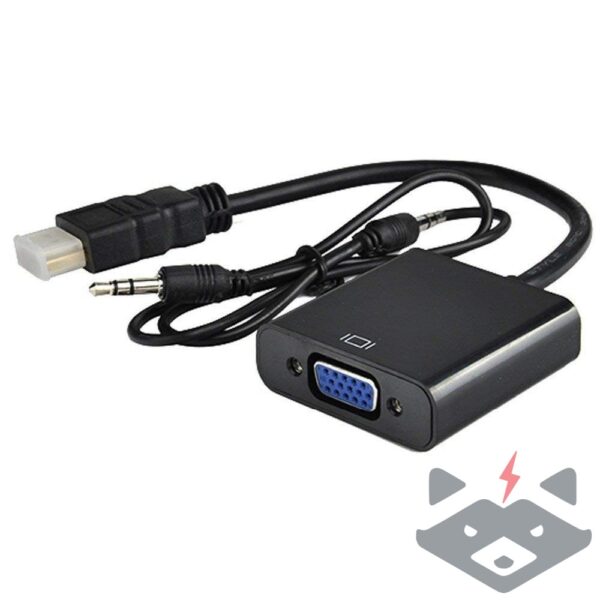 Адаптер HDMI male to VGA female+3.5 aux