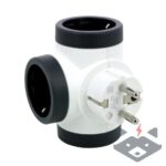 LEGRAND 694520 Адаптер 3х ШУКО Т-ОБРАЗЕН - /БЯЛ-СИВ/