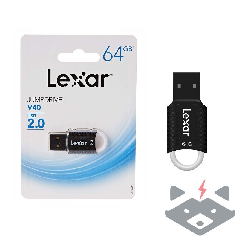 lexar-usb-20-64gb-jumpdrive-v40 USB флаш памет 64GB Lexar JumpDrive V40 USB 2.0 -LJDV40-64GAB - Image 1