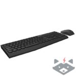 Комплект безжични клавиатура и мишка Philips с кръгли бутони и мишка C323 /черен/ - Image 2