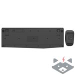 Комплект безжични клавиатура и мишка Philips с кръгли бутони и мишка C323 /черен/ - Image 3