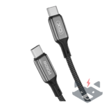 Кабел Type-C - Type-C, XO, 1m, 60W, NB-Q180B /черен/ - Image 3