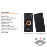 PC тонколонки Kisonli U-9003 2.0, USB захранване /черни/ - Image 4