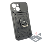 iPhone 15 Ring Armor Case /черен/