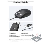Мишка кабелна USB UGREEN MU007 С КАБЕЛА 1.5m - Image 4