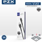 Кабел Micro USB PZX- V143 /3A /-1m - Image 3