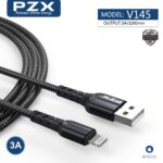 Кабел Lightning PZX V145 3А 1m /черен/