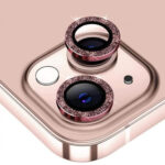 Apple iPhone 13 mini Camera Lens Shine Протектор за камера High Quality /розови с брокат/
