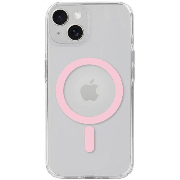 iPhone 14 MagSafe калъф Drop Glue Colorful Ring Mag Cover /розов/