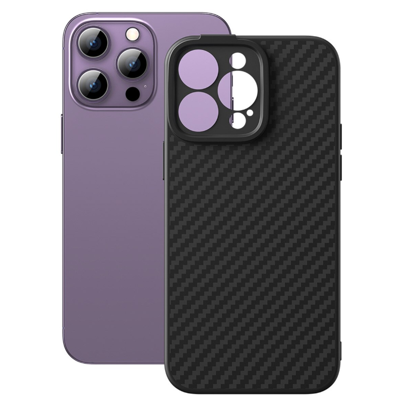 vensfon-14pro.1 iPhone 14 Pro Калъф TPU Ultra Protect Slim Anti-Shock Carbon /черен/ - Image 1