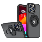 iPhone 14 Pro Силиконов Кейс Magnetic Ring /черен/