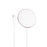Зарядно у-во Wireless 15W, Magnetic XO CX011 /розово златo/