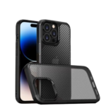 iPhone 16 Силиконов Кейс Business Carbon /черен с прозрачен гръб/ - Image 3