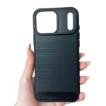 Apple iPhone 17 Pro Силиконов гръб Plai CARBON /черен/