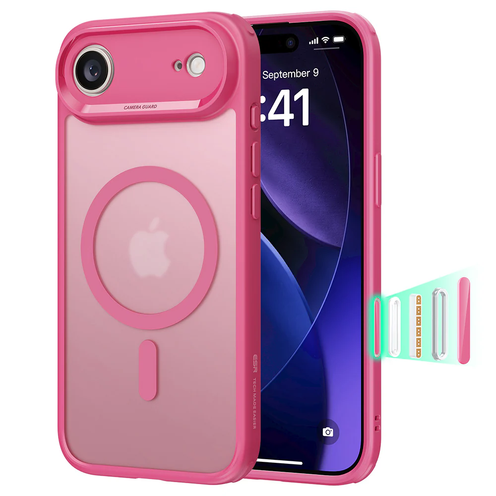 vensfon-17air-keis Apple iPhone 17 Air ESR Калъф Classic Hybrid, MagSafe + Camera control cover /розов/ - Image 1
