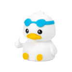 Нощна лампа Nimbo Silicone Duck with glasses, PAT, colorful, USB /бяла/