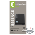 5000 mAh Външна батерия/ Преносима батерия/ Power bank Cellularline ESSENCE - Image 3