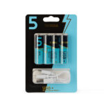 SMARTOOOLS Батерия AA 1.5V Rechargeable Type-C, 2200mWh - 4 бр. - Image 6
