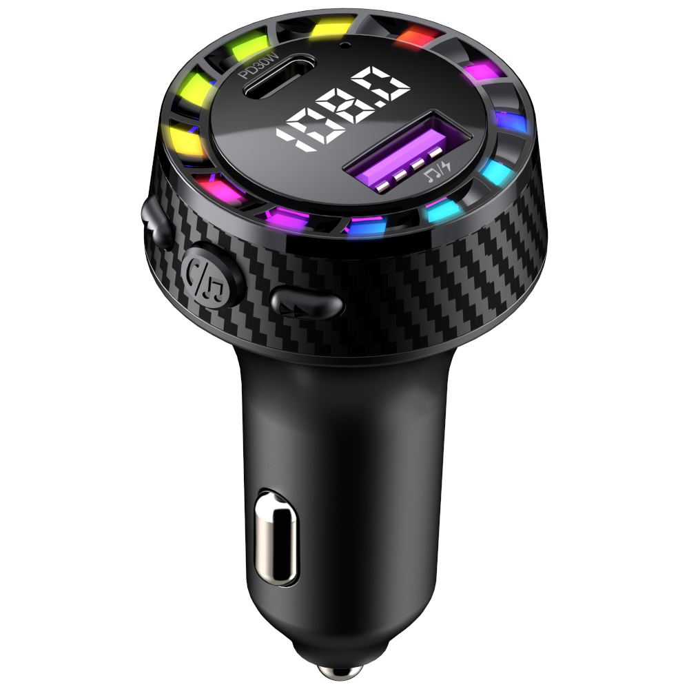 vensfon-FM-modulator-C55 FM Трансмитер Bluetooth C55 + PD 30W - Image 1