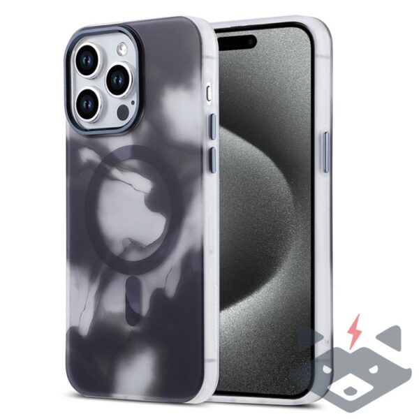 iPhone 15 Pro MagSafe Magnetic Ink Phone Case /графитено черен/