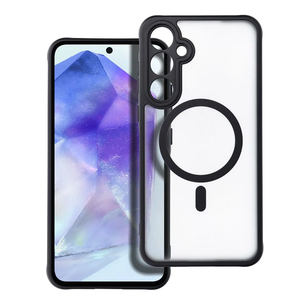 vensfon-a55 Samsung A55 Калъф FULL MATTE MAG COVER с MagSafe /черен/ - Image 1
