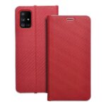 Samsung A71 Тефтер LUNA Book Carbon /червен/